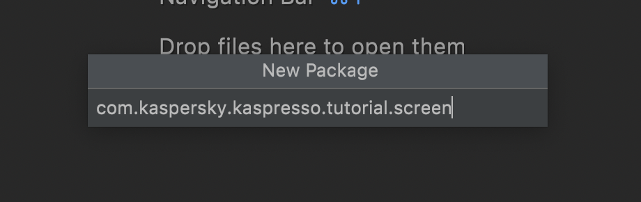 Screen Package name