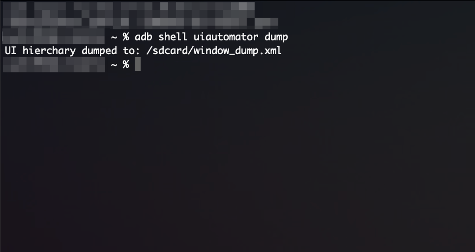 Uiautomator Dump