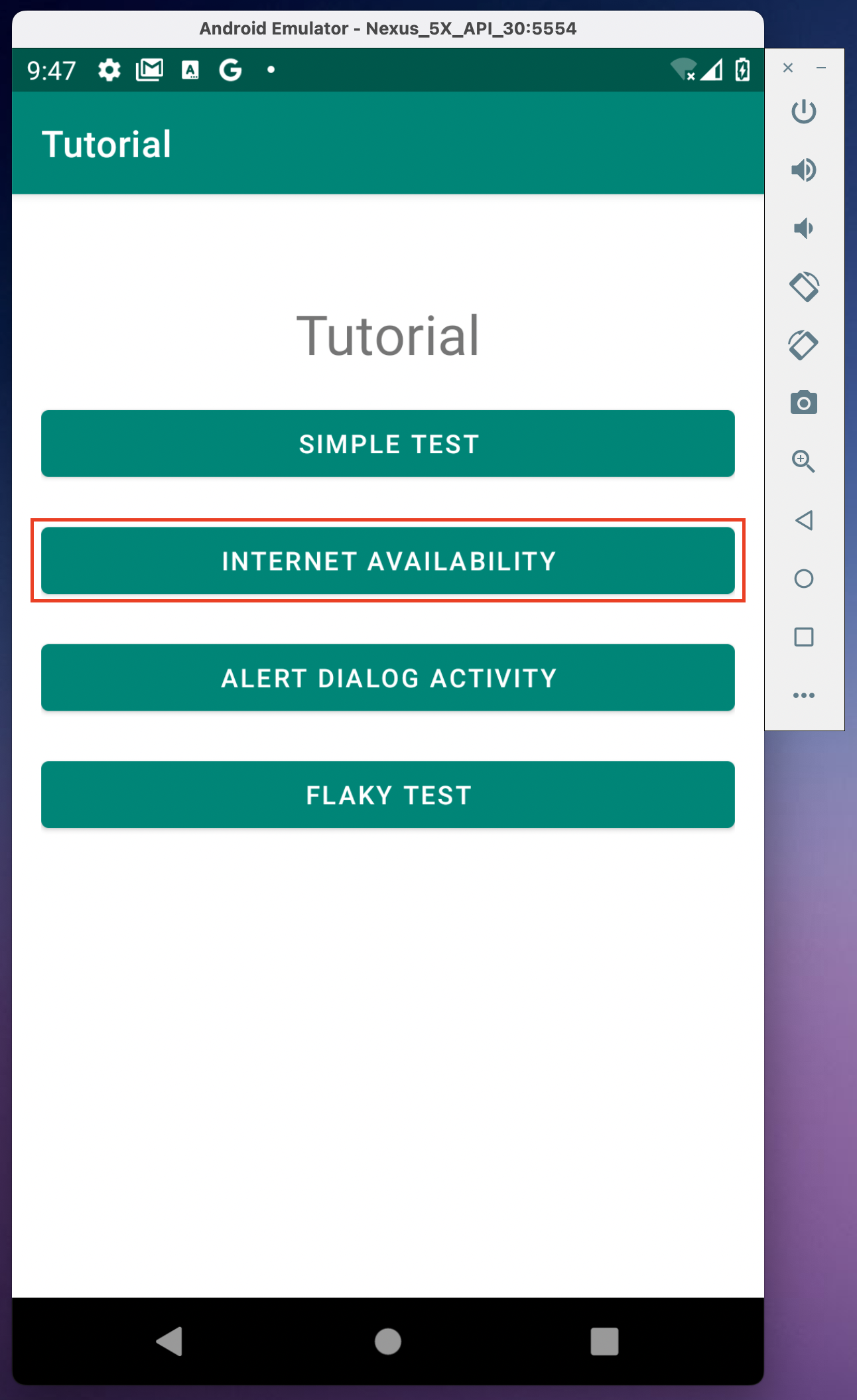 Button Internet Availability