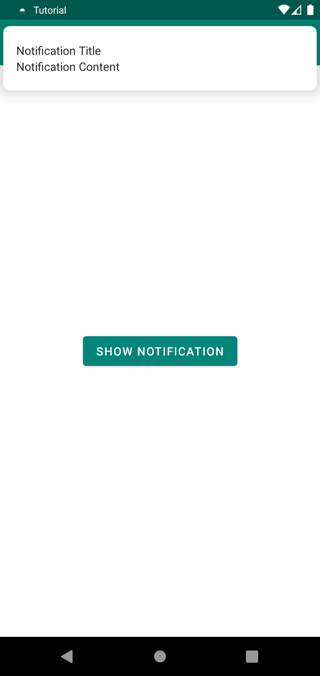 Notification Shown